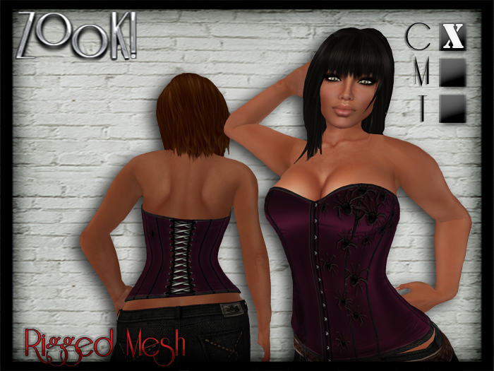 ZK Eyelet Corset (Rigged Mesh) Ripped Flesh