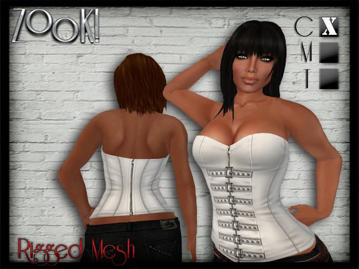 ZK Eyelet Corset (Rigged Mesh) Ripped Flesh