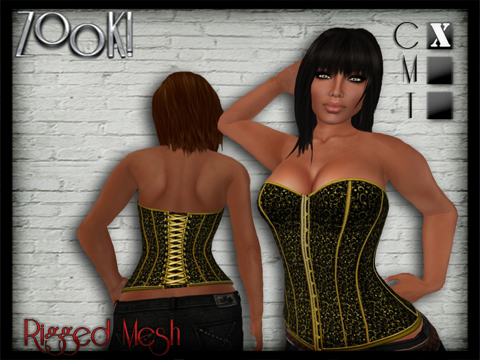 ZK Eyelet Corset (Rigged Mesh) Ripped Flesh