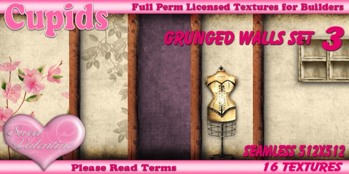 *Cupids Textures * 16 GRUNGED WALLS SET 3