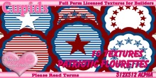 *Cupids Textures * 10 PATRIOTIC FLOURETTES