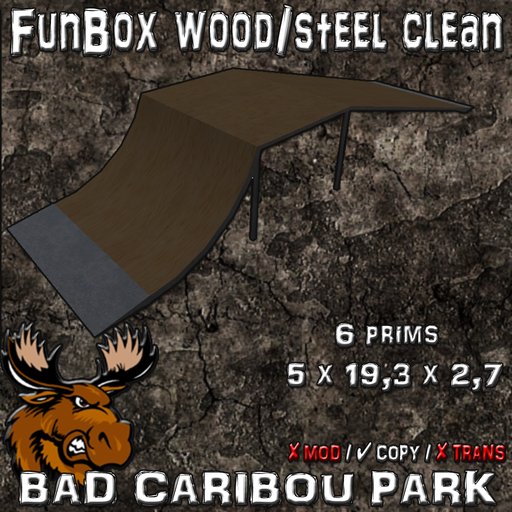 FunBox wood/steel clean 5 x 19,3 x 2,7  - module - SKATEPARK