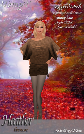 TempT~Heather mesh top DEMO