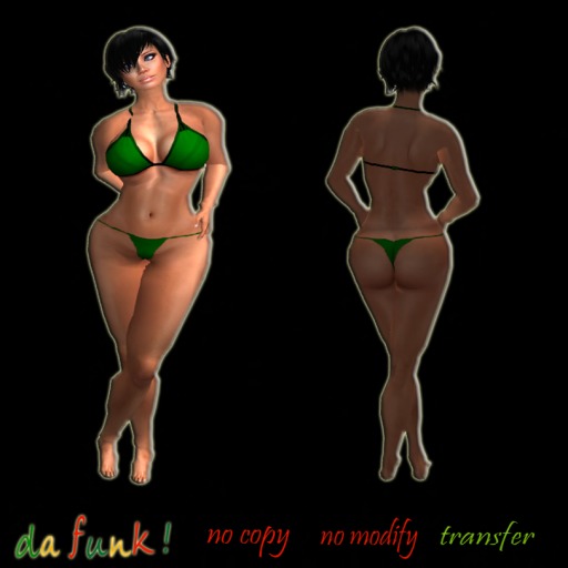 green bathing suit
