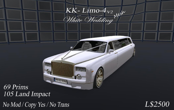 KK-Limo-4  White Wedding (Touch to unpack)