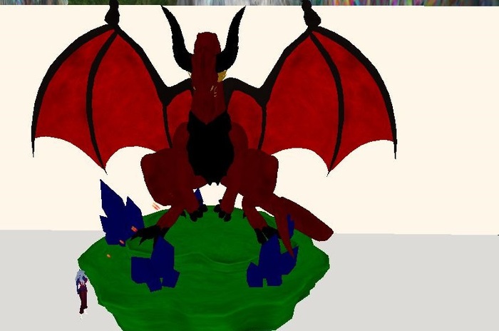 **JnP** Red Demon Dragon Statue