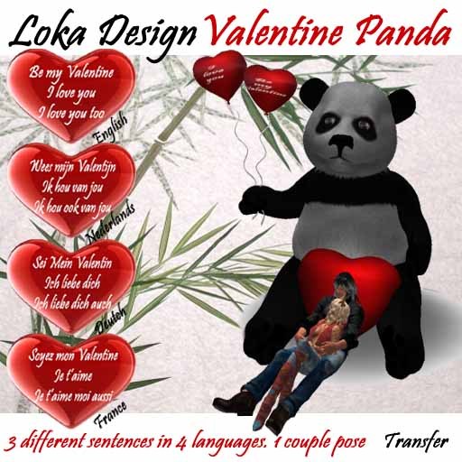 Loka Design ~ Valentine Panda