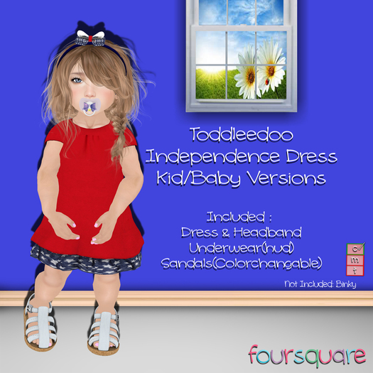 "FourSquare" Independence Dress Toddleedo[BOXED]