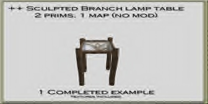 ++ Sculpted Branch Lamp Table