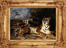 Eugene Delacroix - Young Tiger Playing With His Mother