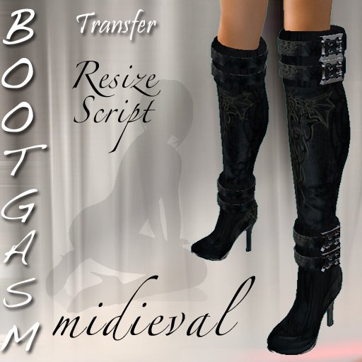 Bootgasm Midieval Boots Black