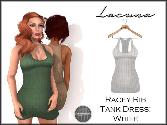 *LACUNA* Racey Rib Tank Dress - White