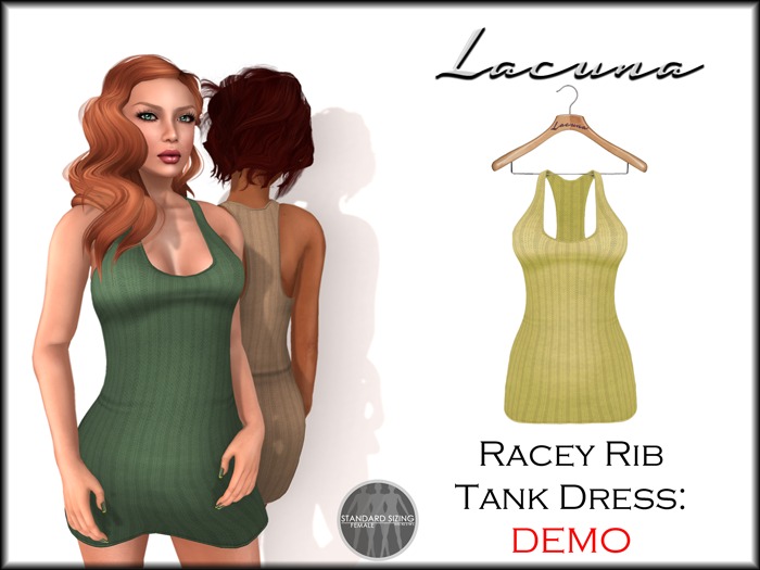 *LACUNA* DEMO Racey Rib Tank Dress