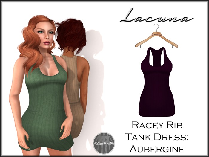 *LACUNA* Racey Rib Tank Dress - Aubergine