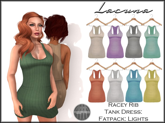 *LACUNA* Racey Rib Tank Dress - FATPACK - LIGHTS