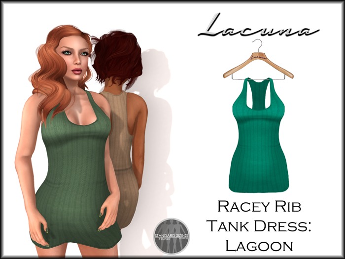 *LACUNA* Racey Rib Tank Dress - Lagoon