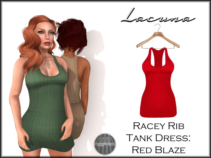 *LACUNA* Racey Rib Tank Dress - Red Blaze