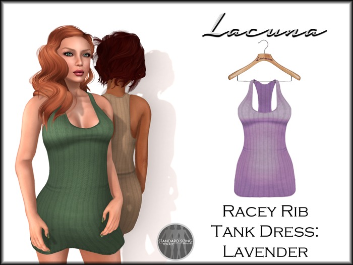 *LACUNA* Racey Rib Tank Dress - Lavender