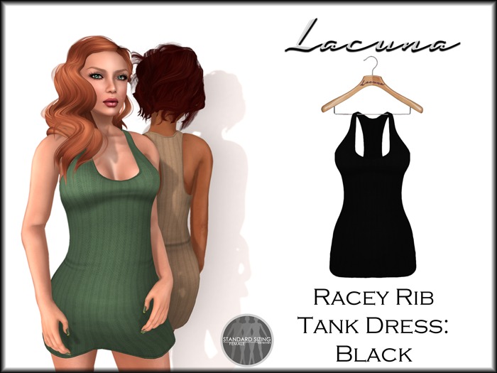 *LACUNA* Racey Rib Tank Dress - Black