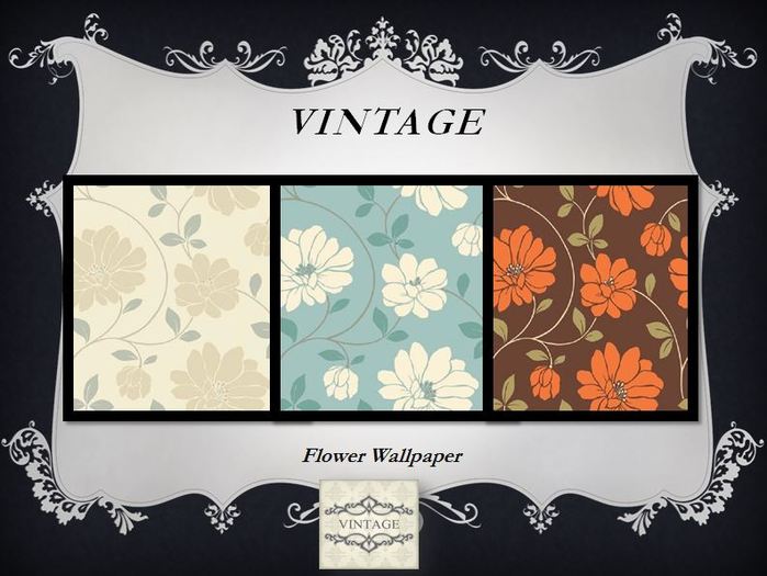 Four Golden vintage wallpaper