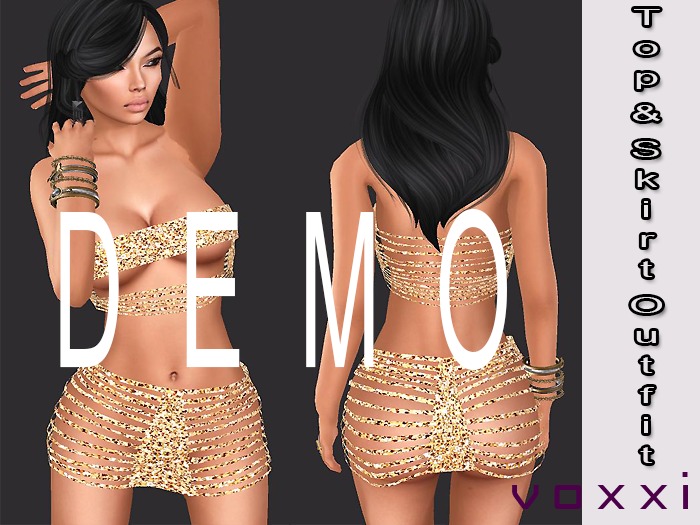 .::voxxi::. DEMO [Glam Star] Ripped Outfit Gold