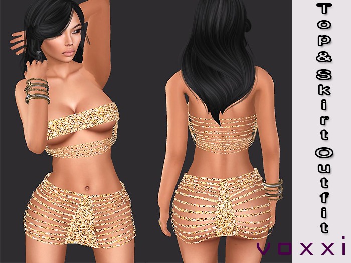 .::voxxi::. [Glam Star] Ripped Outfit Gold