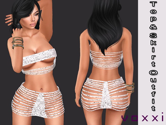 .::voxxi::. [Glam Star] Ripped Outfit Silver