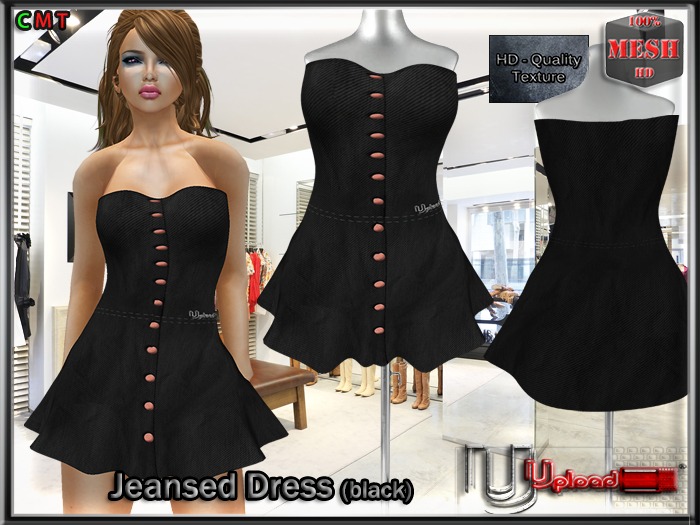 Upload[_]:: - Jeansed Dress (black)