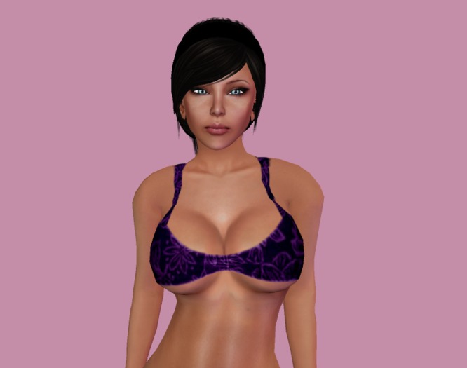 {Skitzodelic} - Purple Flowers Sports Bra
