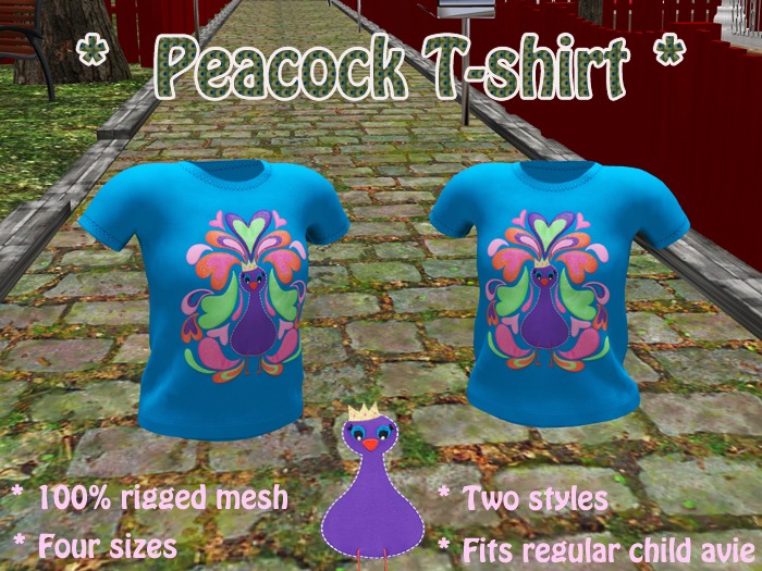 Peacock kids Tee