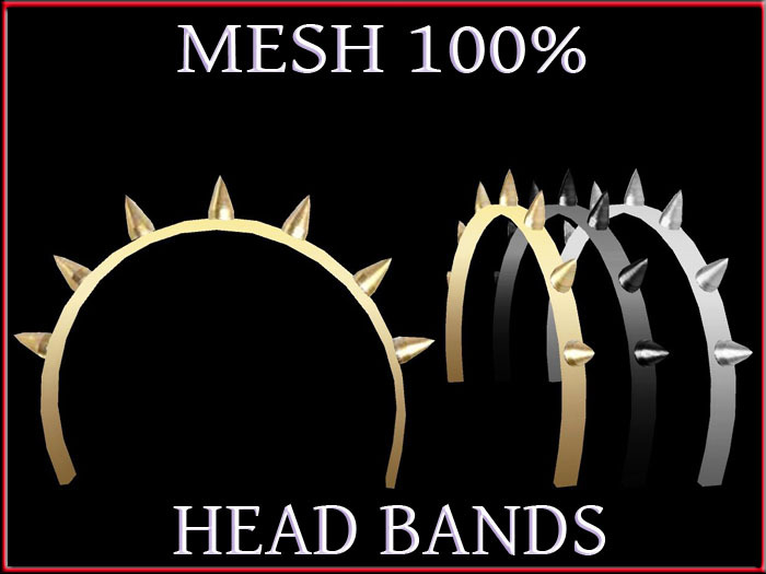 T-3D Creations [ SPIKED HEADBANDS ] MESH - Full Perm