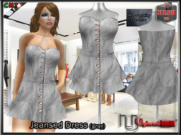 Upload[_]:: - Jeansed Dress (gray)