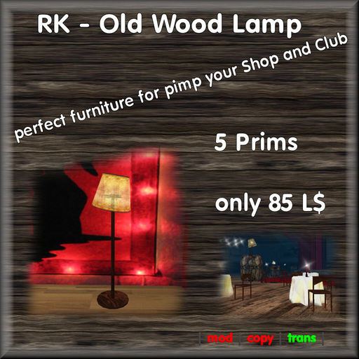 RK - Old Wood Lamp Small 