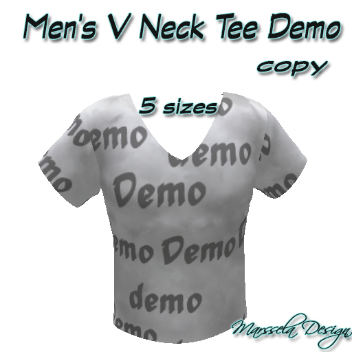 Men's V Neck  Tee Demo Mesh