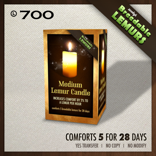 Zooby's - Medium Lemur Candle