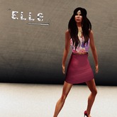 [Elle] Floral Tank w/ Pink Skirt