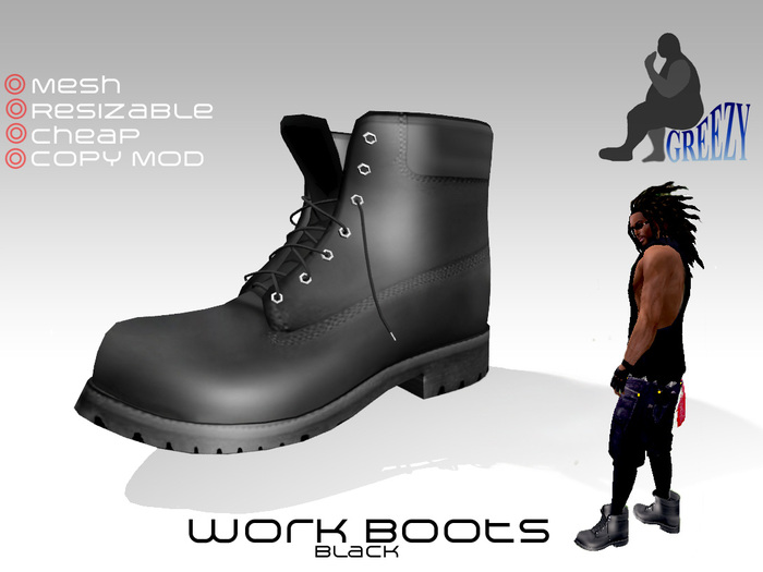 Work Boots Black (box)