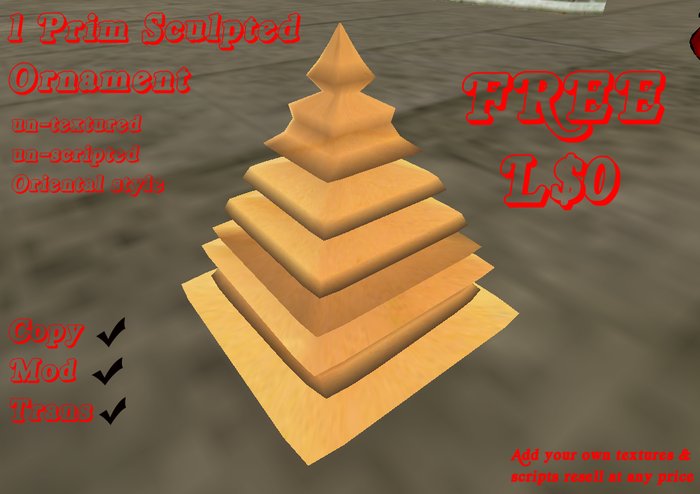 Sculpted Ornament art Prim