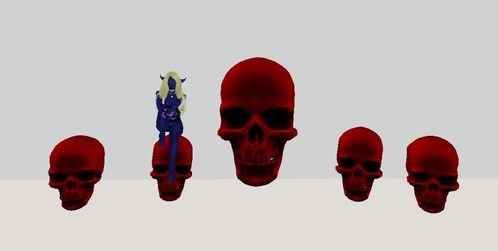 **JnP** Skull Stool / Bxd (5) Red