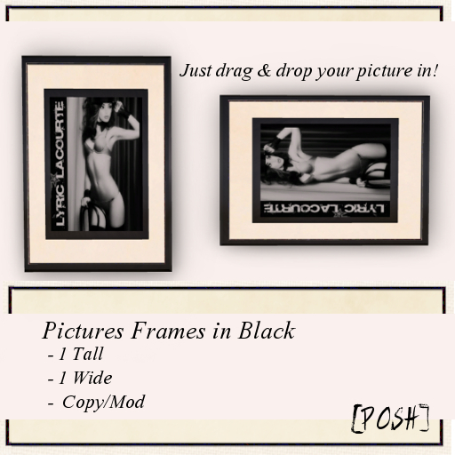 [POSH] Frame Set - Tall & Wide (Black)