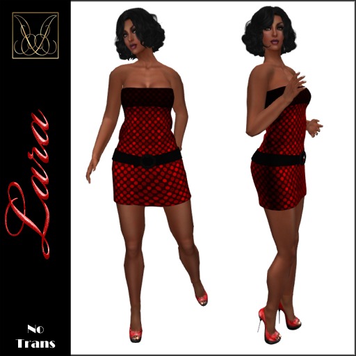 JCD Lara Red Dot Mesh Dress 