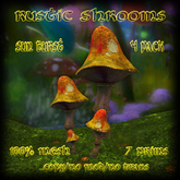 *FFC* Rustic Shrooms 4 Pack - Sun Burst