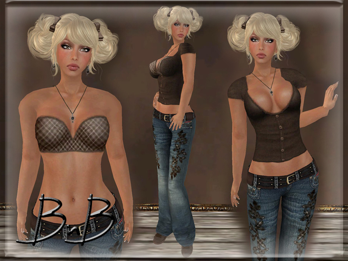 ::BnB:: Just for Fun~Fall/dark~ mesh jean set with Lolas Tango appliers included