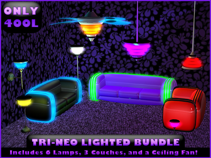 Tri-Neo Series Megapack - Ceiling Fan, Lamps, Couches - All 3 Top Products In 1 Mega Pack