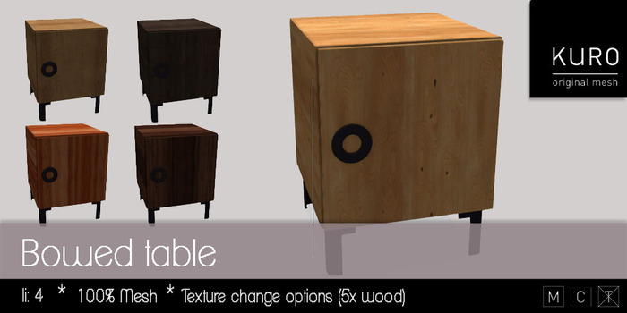 Kuro - Bowed table