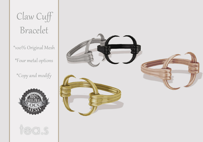 [tea.s] Claw Cuff Bracelet - Full Set
