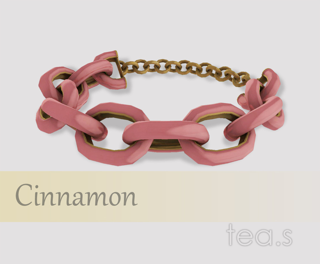 [tea.s] Link Bracelet -  Cinnamon