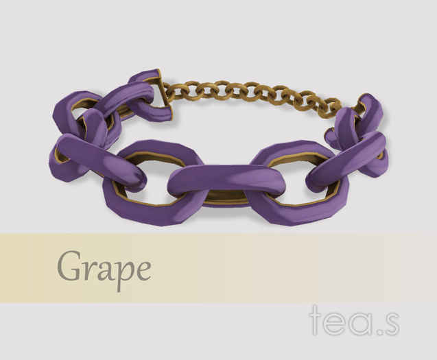 [tea.s] Link Bracelet - Grape