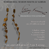 ) AI ( - Ami amet deli pencet Vine Earrings (Colour-Changing/Resizable) - $125 on sale for $60!
