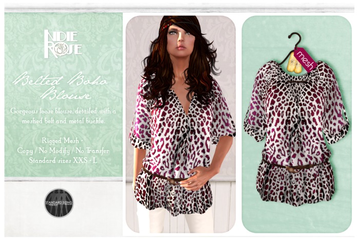 ~*INDIE ROSE*~ Belted Boho Blouse  - ZP - Black